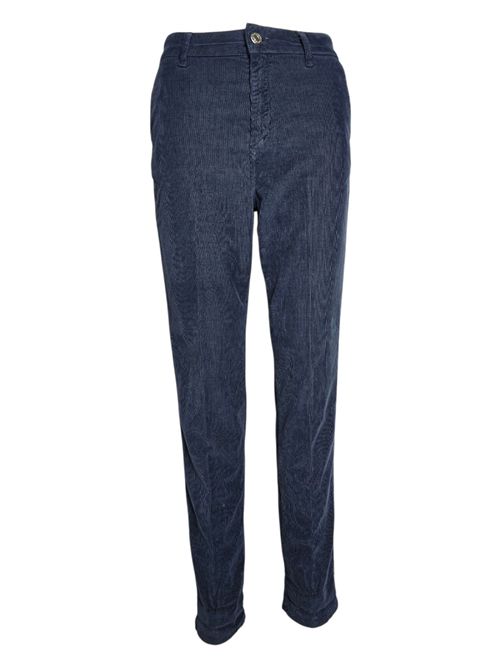 pantalone donna n velluto duemilarighe blu Atelier Cigala's | 344-TVS28040
